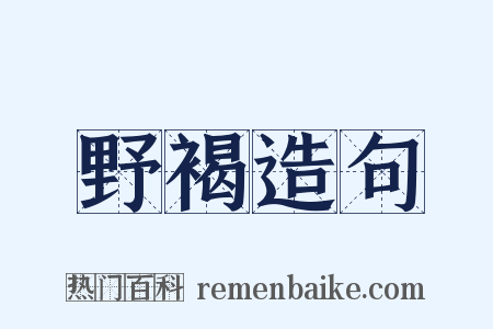 野褐造句是什么意思的图片